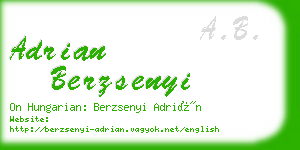 adrian berzsenyi business card